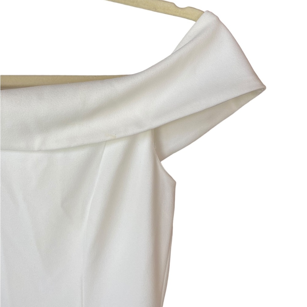 Lulus White Aveline Off The Shoulder Maxi Wedding Dress Dress Women’s Size Small - Picture 4 of 11